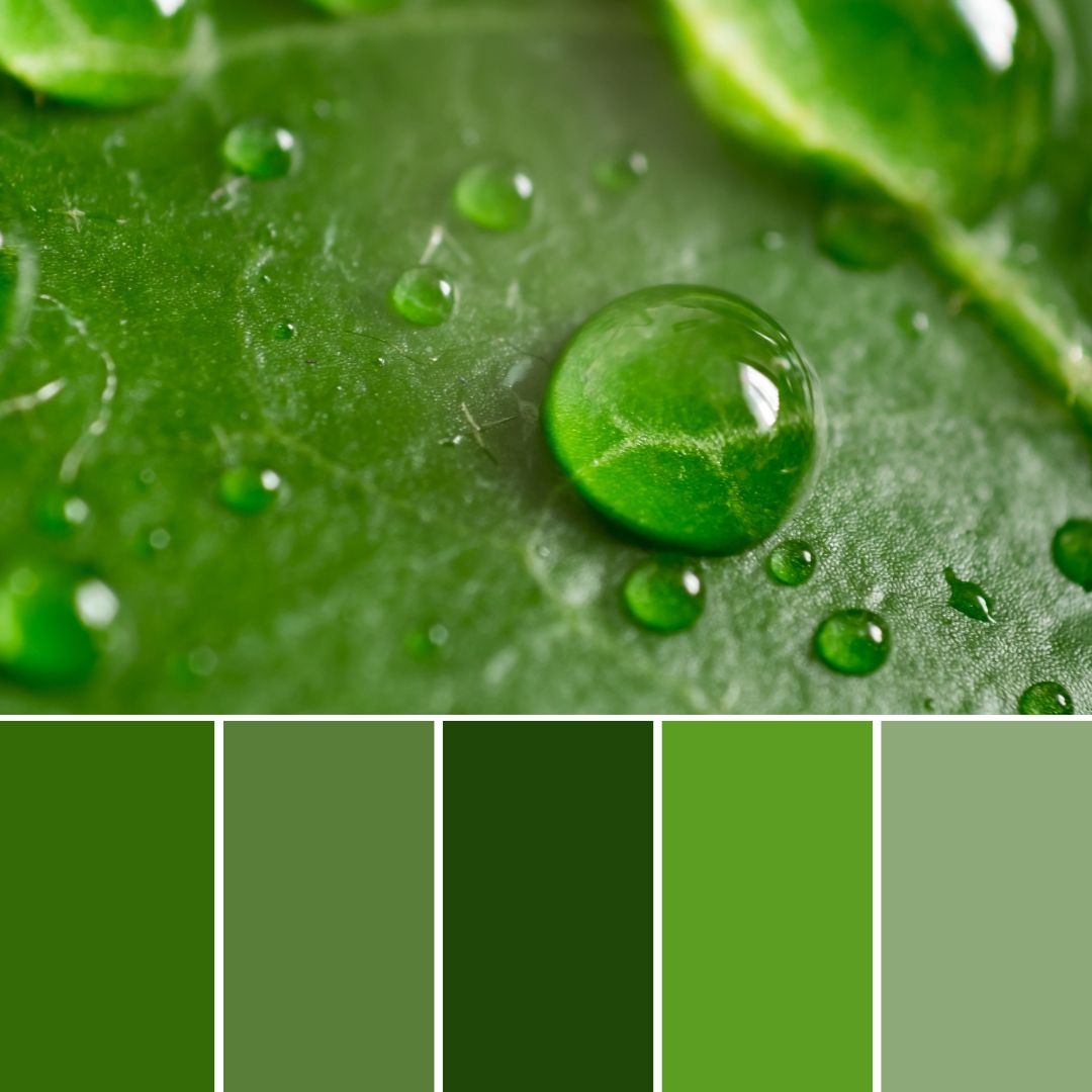 Blatt mit Wassertropfen